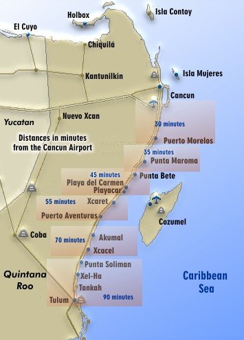 Riviera Maya Map